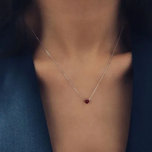 Цепочка "красное сердечко"