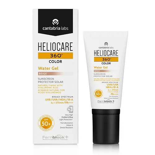 Солнцезащитный увлажняющий гель-флюид  SPF 50+ (бежевый), 50 мл