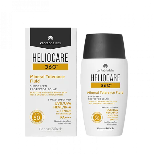 Солнцезащитный минеральный флюид с SPF 50 для чувствительной кожи, 50 мл